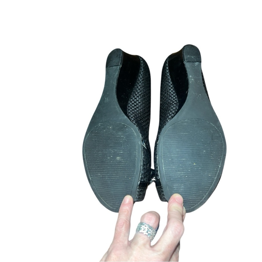 Kelly & Katie Black fabric Peep-Toe Heels 9.5 - Picture 3 of 3